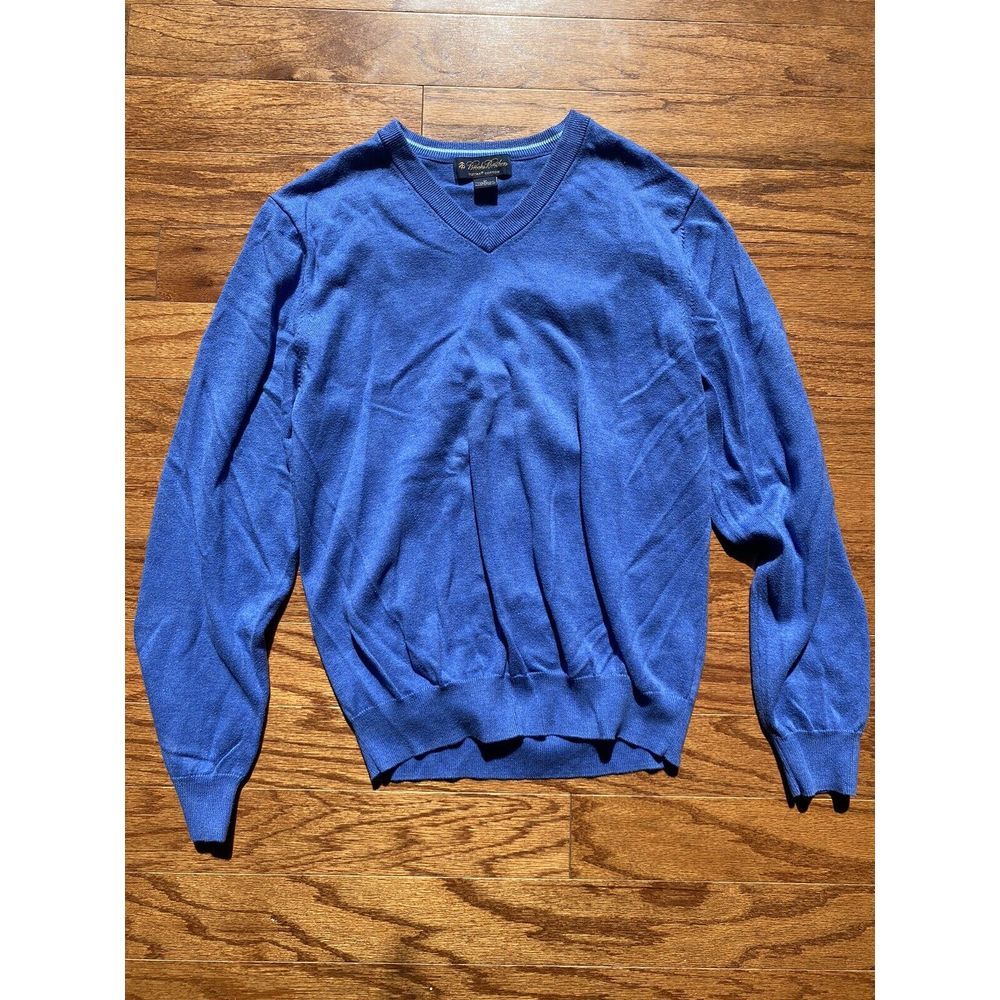 Brooks Brothers Supima Cotton Blue Pull Over Sweater‎